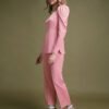 Women Pink Solid Co-ords Set - Image 3