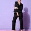 Black Blazer Style Co-ord Set - Image 4