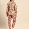 Cream and Red Chanderi Silk Co-ord Set - Image 2