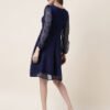 Blue A-Line Plain Dress - Image 6