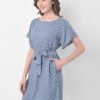 Polka Print Short Night Dress in Grey- Rayon - Image 3