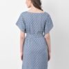 Polka Print Short Night Dress in Grey- Rayon - Image 5