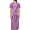 4 Pcs Nightwear In Purple - Satin - Image 5