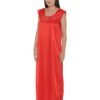 Satin Night Dress with Lace Neckline - Image 3