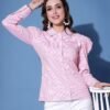 Pink Polyester Printed Top - Image 6