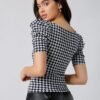 Black & White Geometric Printed Top - Image 2