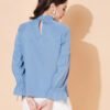 Sky Blue Braided Neck Top - Image 4