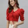 Red Drawstring Top - Image 4