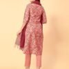 Coral Kurti With Pant And Dupatta - Image 4