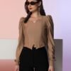 Light Brown Crop Top - Image 8