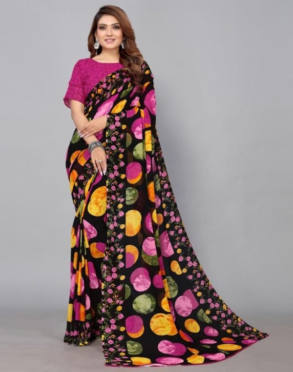 Black Georgette Saree