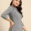 Grey Cotton Striped Shirt - Image 3