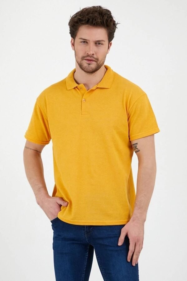 Men's Cotton Honey Dew Polo Neck T-Shirt