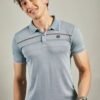 Premium Cotton Men's Polo T-Shirt Available in 2 Colors: Dark Green and Light Blue - Image 3