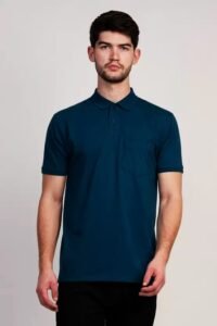 Men’s Cotton Polo T-Shirt In Blue Color