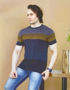 Men’s Round Neck Blue T-Shirt made with Premium Cotton