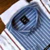 Men's Light Blue Slim Fit Fine Cotton Shirt - Image 2