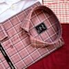 Men's Rosy Brown Slim Fit Fine Cotton Shirt - Image 3