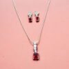 Cz Delicate Pendant Set With Rhodium Plating - Image 3