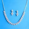 Cz Classic Necklace With Rhodium Plating - Image 3