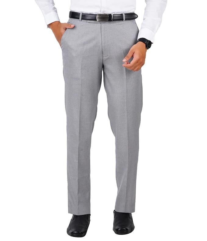Men’s Slim Fit Stretchable Formal Pants with Adjustable Waist