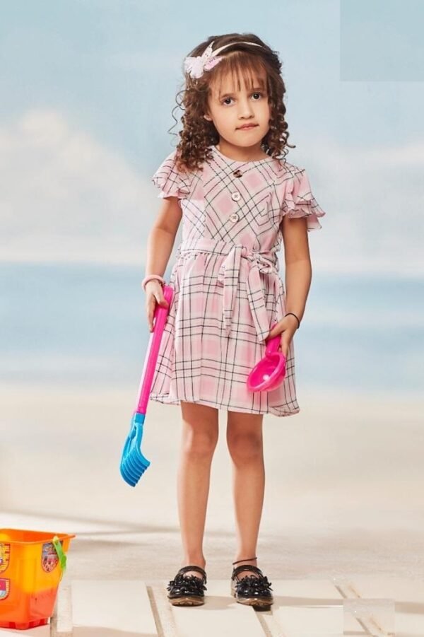 Pink Girls Casual Wear Frock