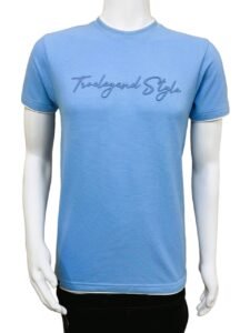 Reprise Half Sleeves T-Shirt in Light Blue