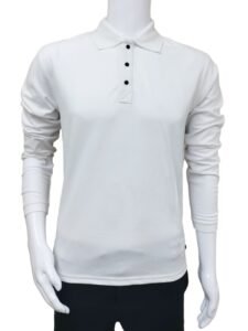 Snowdon Collared Long Sleeves T-Shirt in White