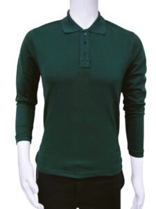 Snowdon Collared Long Sleeves T-Shirt in Dark Green