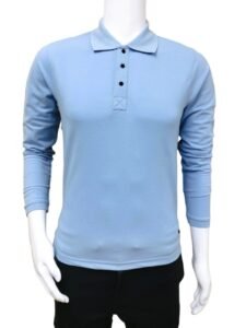 Snowdon Collared Long Sleeves T-Shirt in Blue