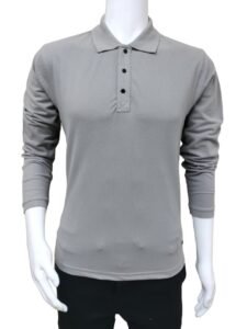 Snowdon Collared Long Sleeves T-Shirt in Grey