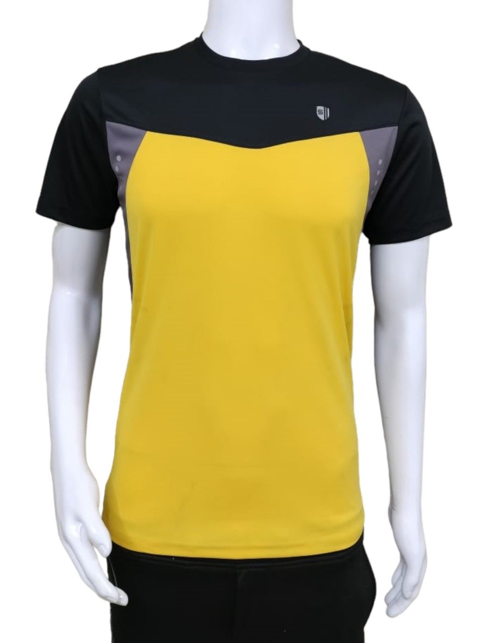 Sportism Half Sleeves Dri-Fit T-Shirt in Yellow