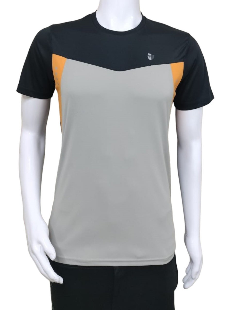 Sportism Half Sleeves Dri-Fit T-Shirt in Light Grey