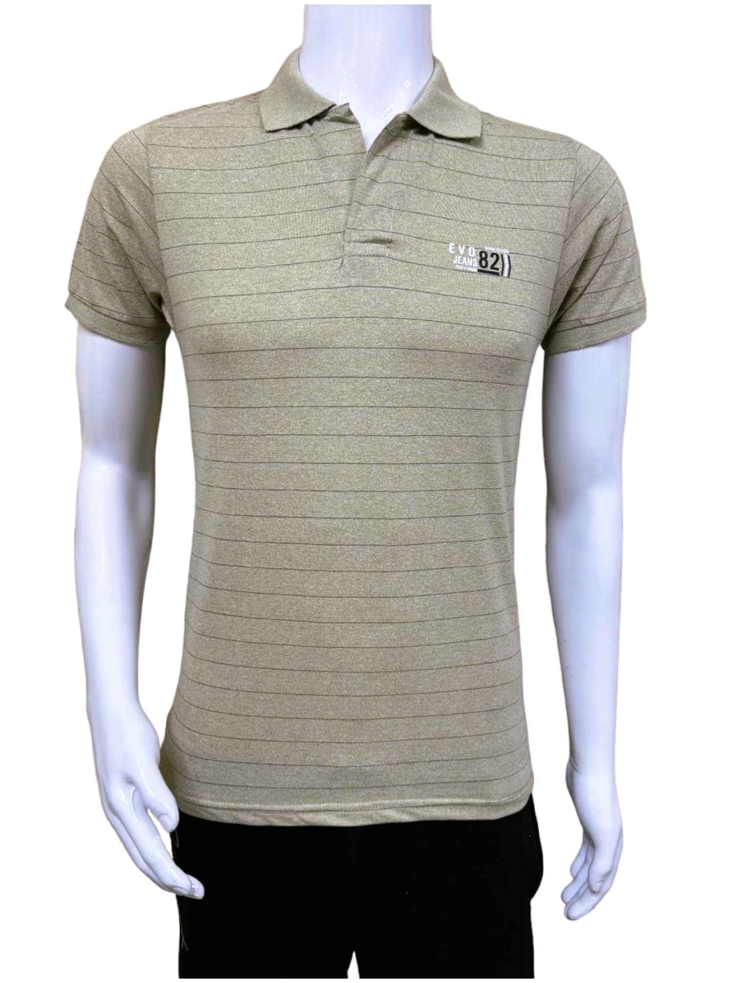 Tan Men’s Collar T-Shirt