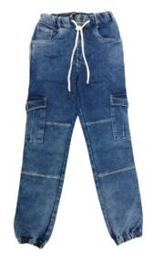 Men’s Denim Cargo Pants | 6 Pockets | Classic Blue