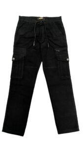 Men’s Cotton Cargo Pants | 7 Pockets | Black