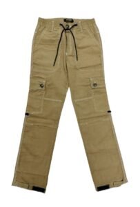 Beige Men’s Corduroy Cargo Pants | 6 Pockets