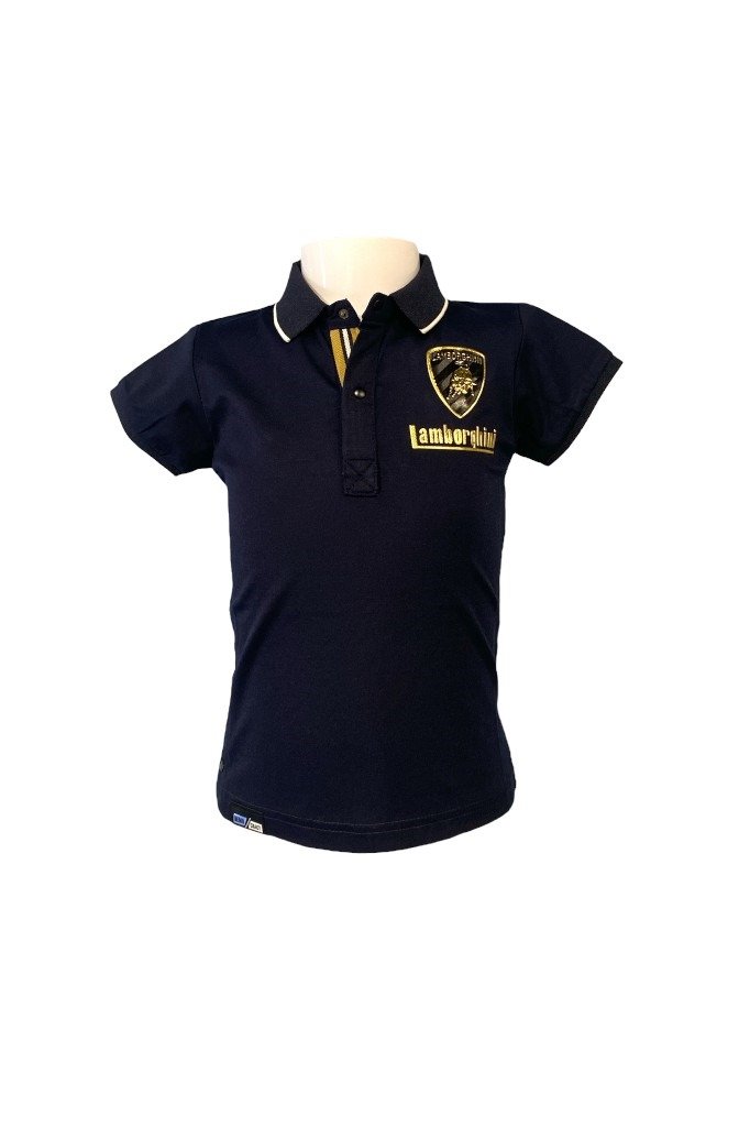 Smart Collared T-Shirt for Boys in Navy