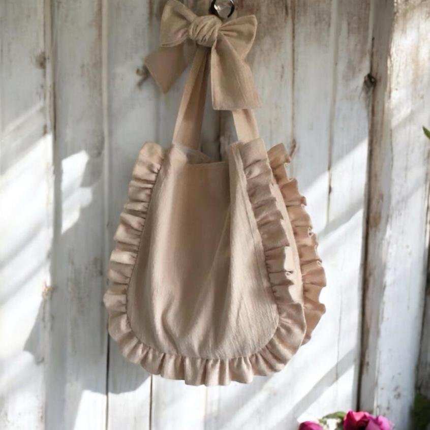 Ruffled Pink Tote Bag