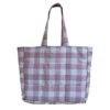 Pink Checked Mom Bag | Picnic Bag | Reusable Grocery Bag - Image 3