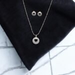 Cz Classic Pendant Set With 2 Tone Plating