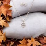 Cz Delicate Pendant Set With Rhodium Plating