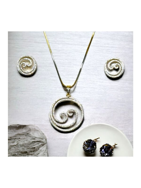 Cz Pendant Set - Gold