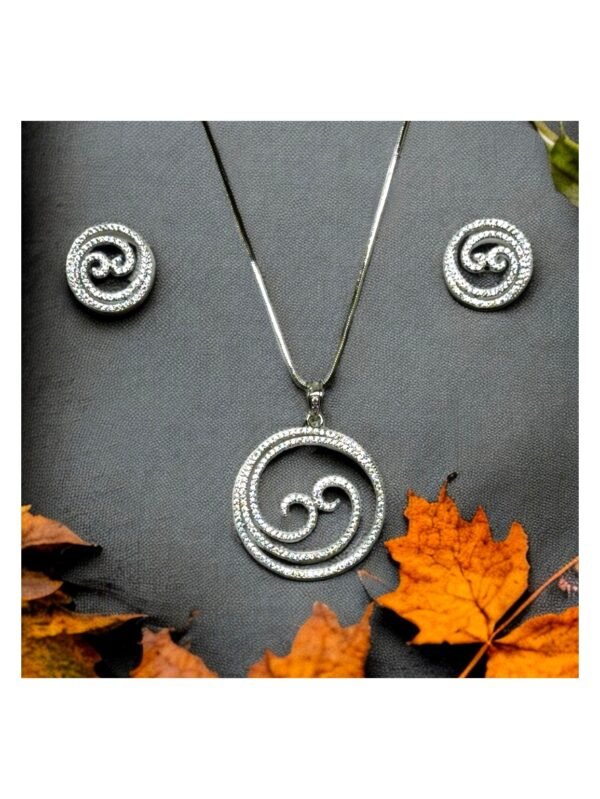 Cz Pendant Set - Silver