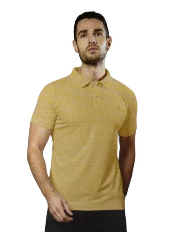 Men's Luxe Dri-Fit Polo Neck Honey Dew T-Shirt in Honey Comb Fabric - 44