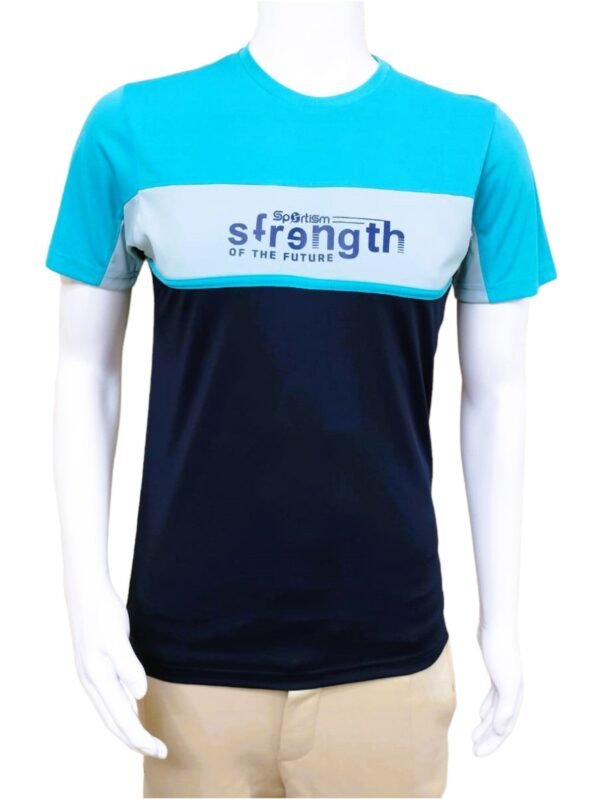 Sportism Half Sleeves T-Shirt in Navy Blue - Medium