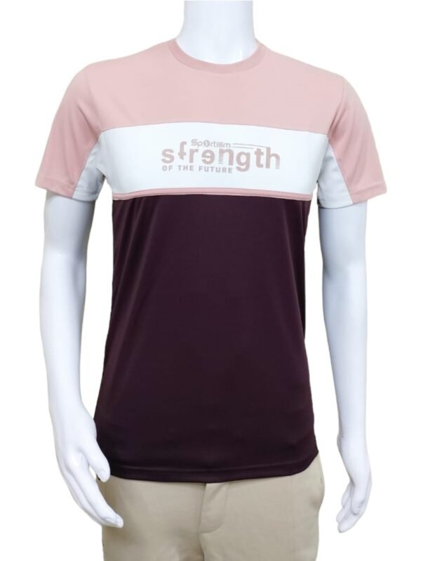 Sportism Half Sleeves T-Shirt in Maroon - Medium