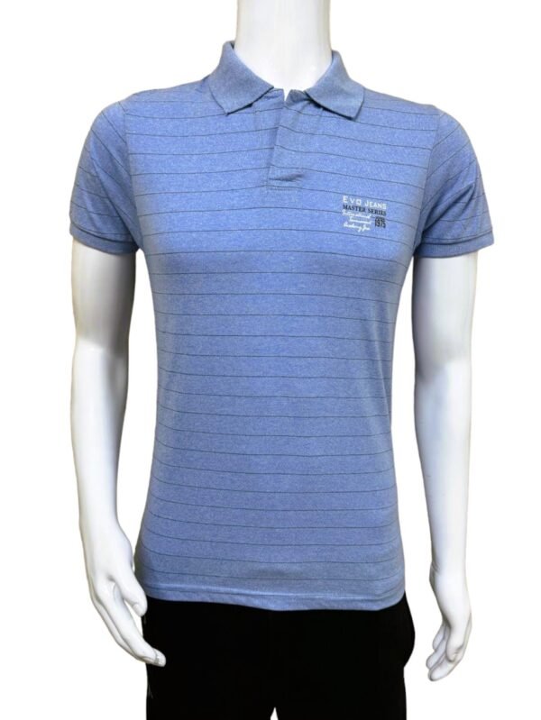 Azure Men's Collar T-Shirt - Medium