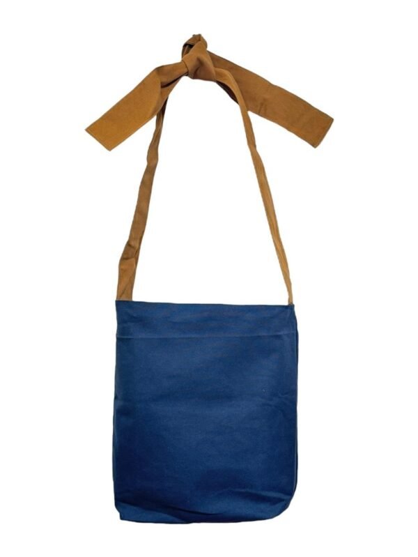 Blue and Brown Tote Bag - Image 2