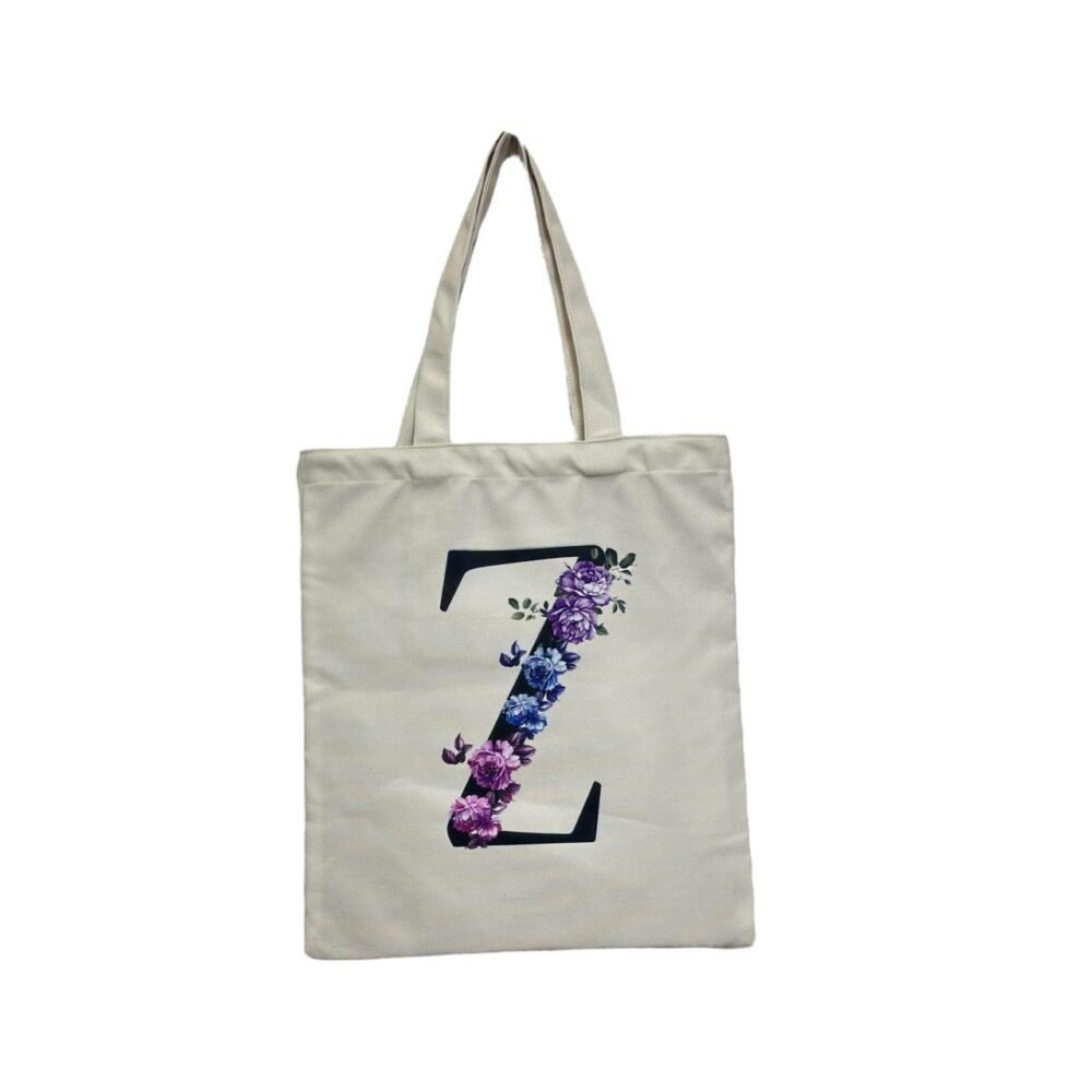 Floral Tote Bag with Matching Pouch (Z) - Image 3